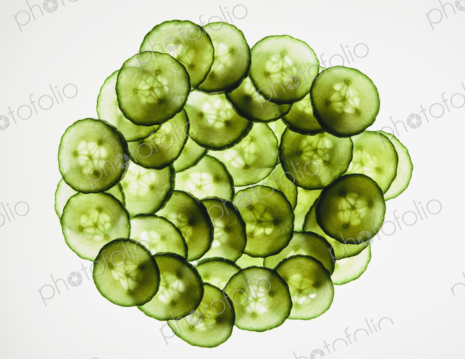 Organic cucumber slices