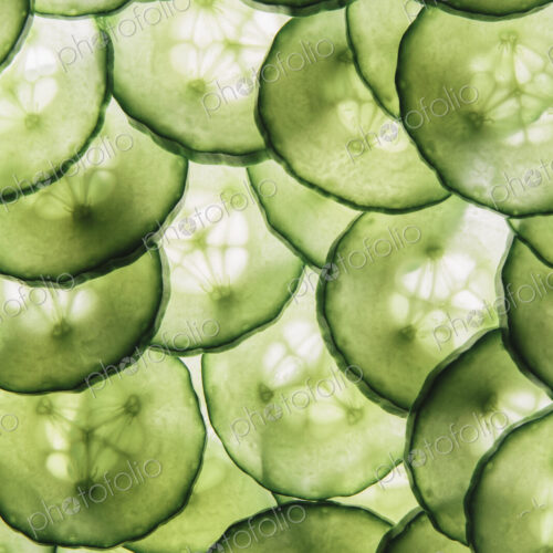 Organic cucumber slices