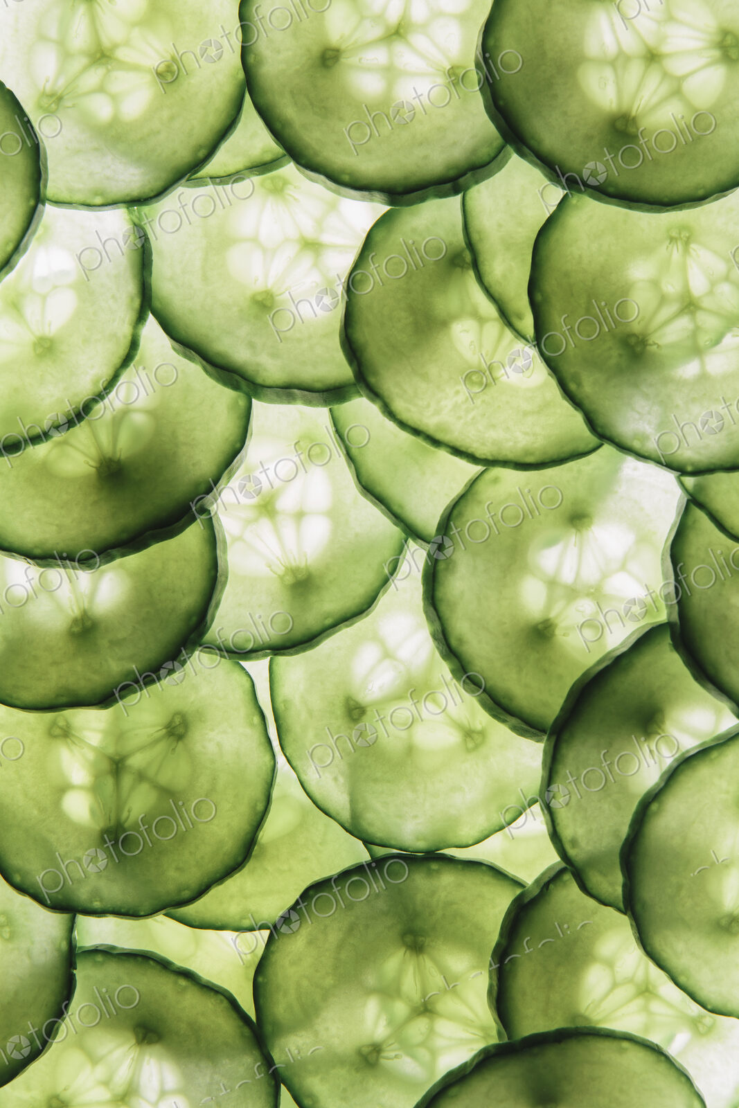 Organic cucumber slices