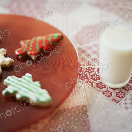 Organic homemade Christmas cookies and a glass of milk. Organic homemade Christmas cookies and a glass of milk.