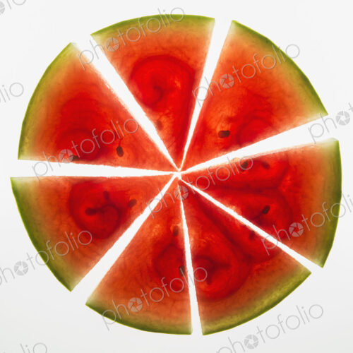 Organic watermelon slices