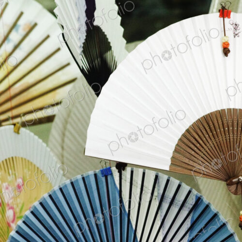 Oriental Fans in a Paper Store