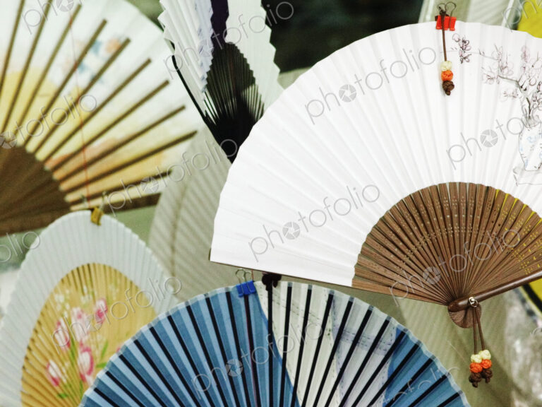 Oriental Fans in a Paper Store