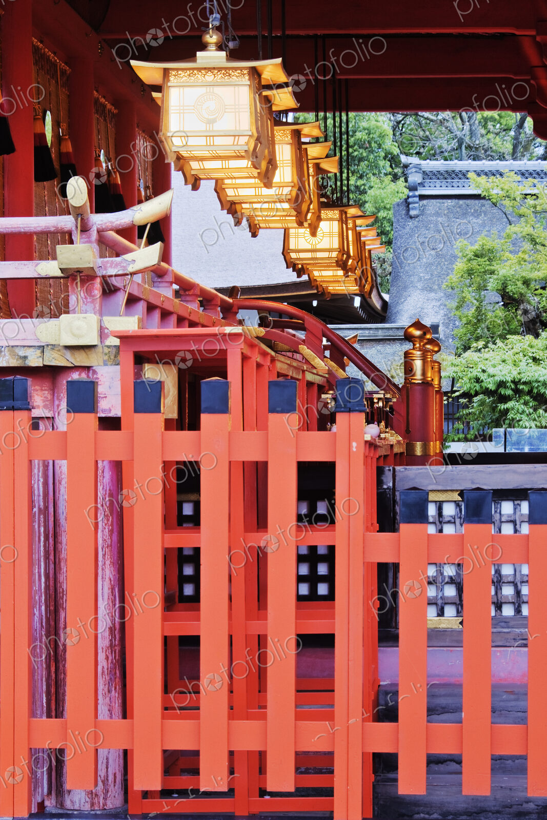 Ornate Asian-Style Building and Fence