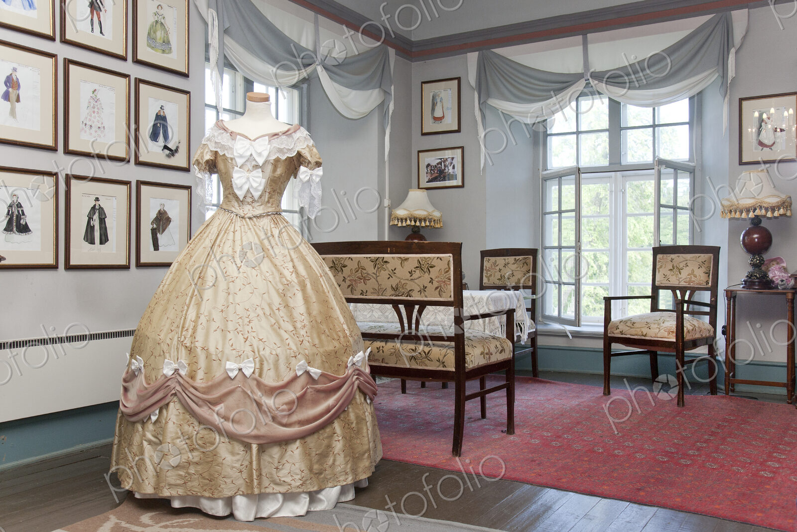 Ornate Dress and Classic Fashion Designs