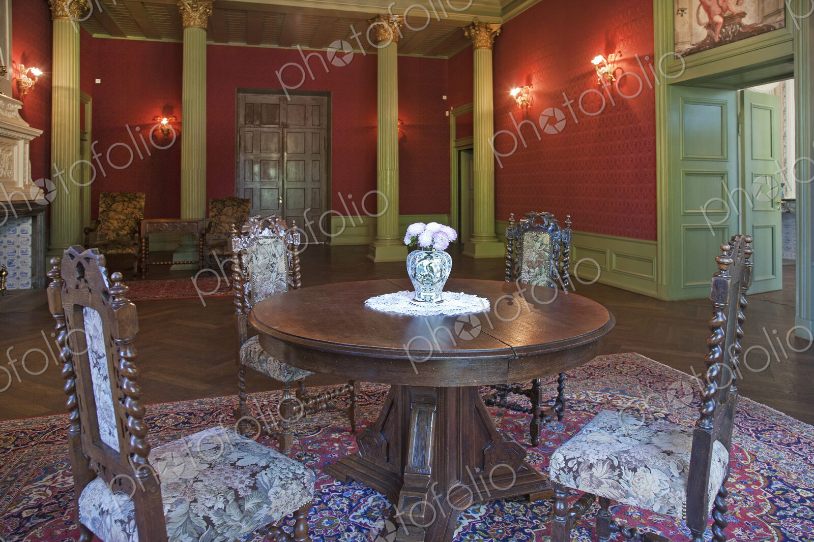 Ornate Room With Tall Ceilings