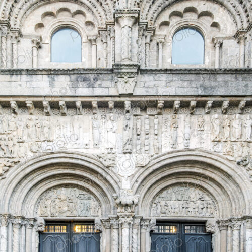 Ornate arches on cathedral exterior Ornate arches on cathedral exterior