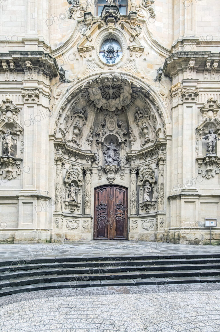 Ornate arches on cathedral exterior