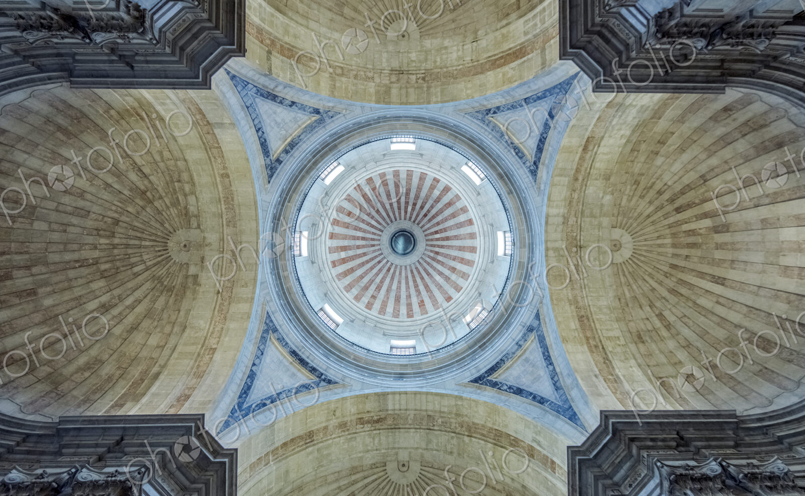 Ornate ceiling in National Pantheon, Lisbon, Lisbon, Portugal