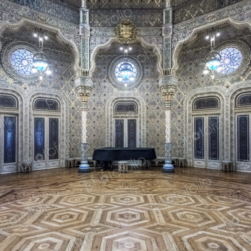 Ornate tiles in historical room, Porto, Porto, Portugal Ornate tiles in historical room, Porto, Porto, Portugal