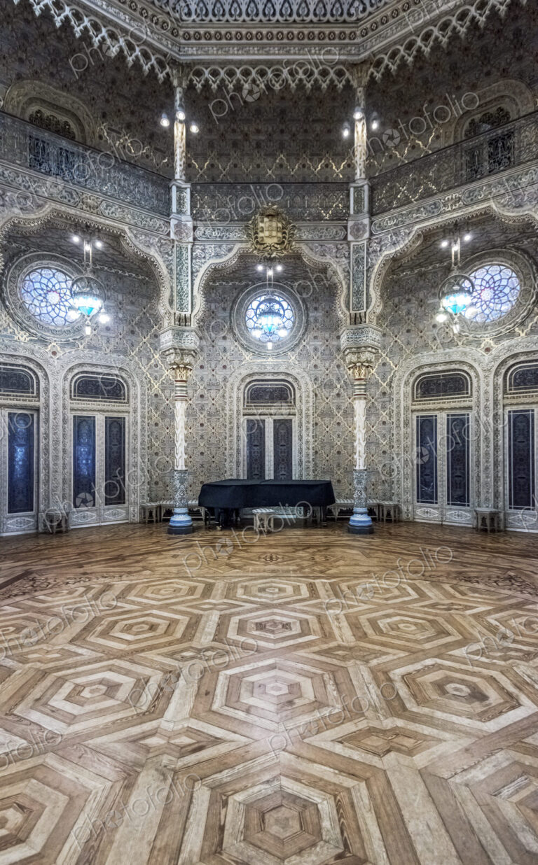 Ornate tiles in historical room, Porto, Porto, Portugal