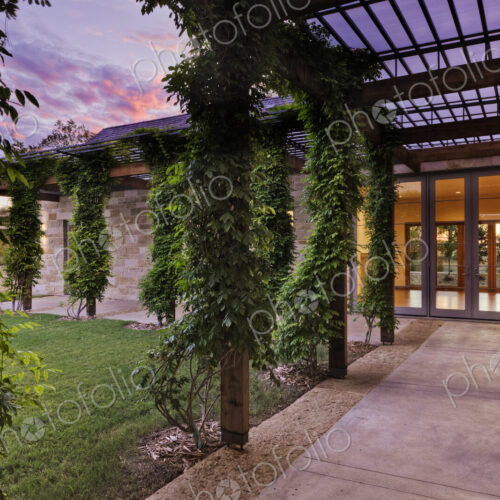 Outdoor Walkway on a Modern Home Outdoor Walkway on a Modern Home