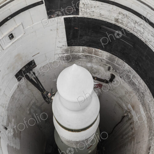 Overhead view of Minuteman missile in launch tube Overhead view of Minuteman missile in launch tube