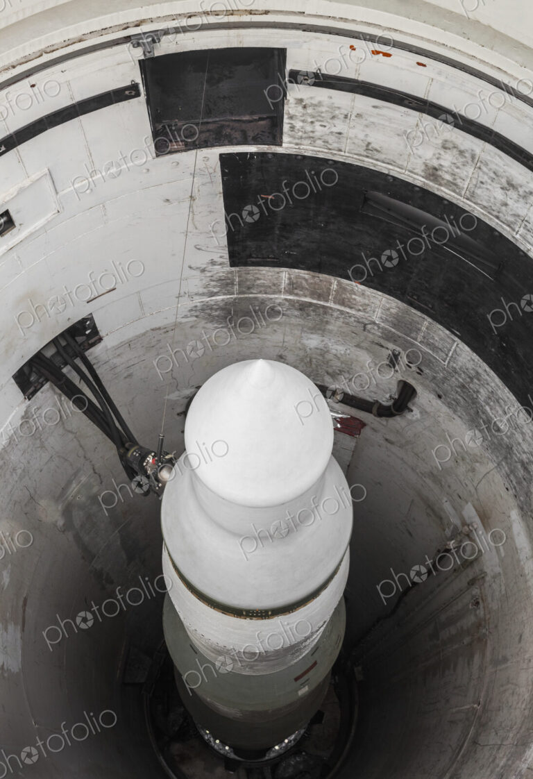 Overhead view of Minuteman missile in launch tube