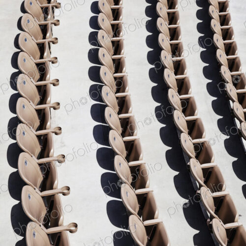 Overhead view of empty auditorium seats