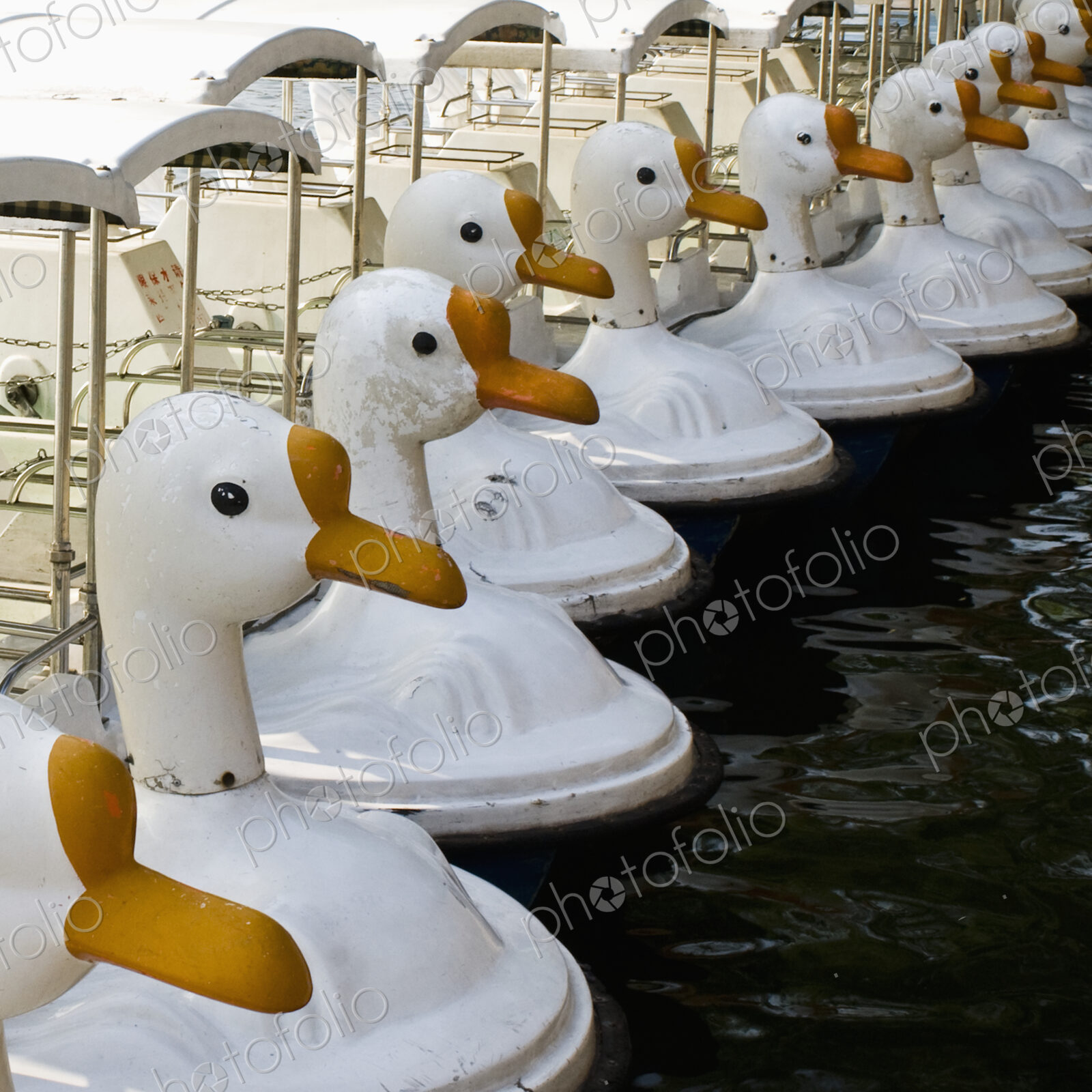 Paddle Boats With Swan Heads at Beihai Park