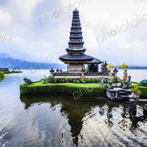 Pagoda floating on water, Baturiti, Bali, Indonesia