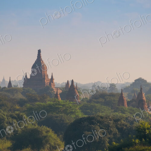 Pagodas in landscape Pagodas in landscape