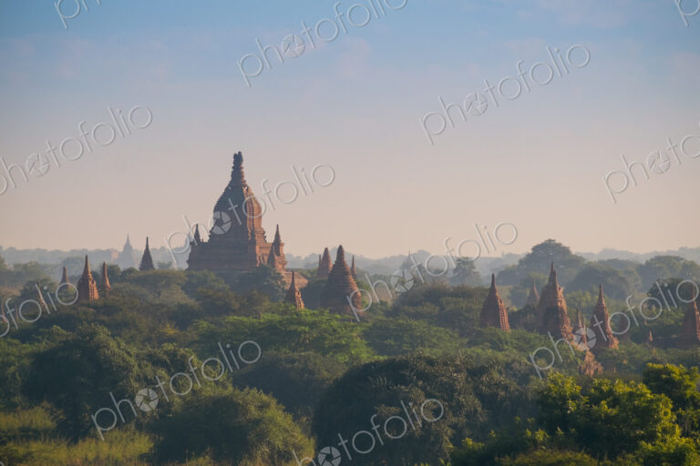 Pagodas in landscape