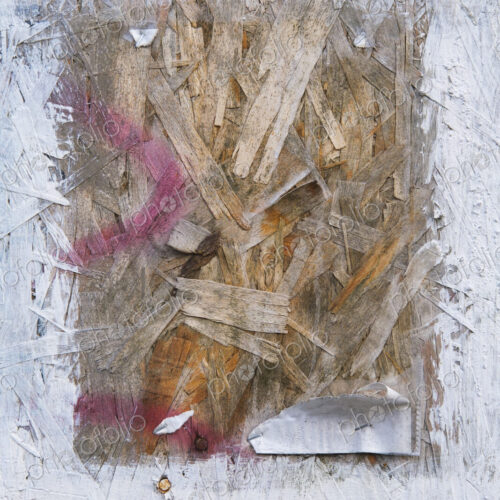 Painted white particle board with exposed square in center Painted white particle board with exposed square in center