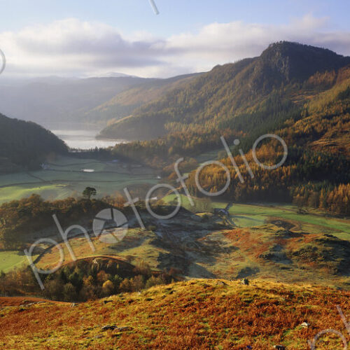 Panoramic landscape with valley and mountains. Panoramic landscape with valley and mountains.