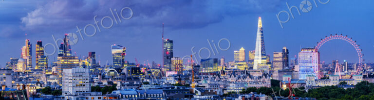 Panoramic view of cityscape, London, Greater London, England