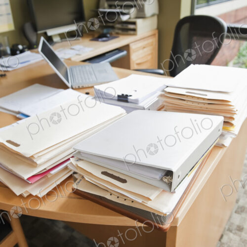 Paperwork on an Office Desk Paperwork on an Office Desk