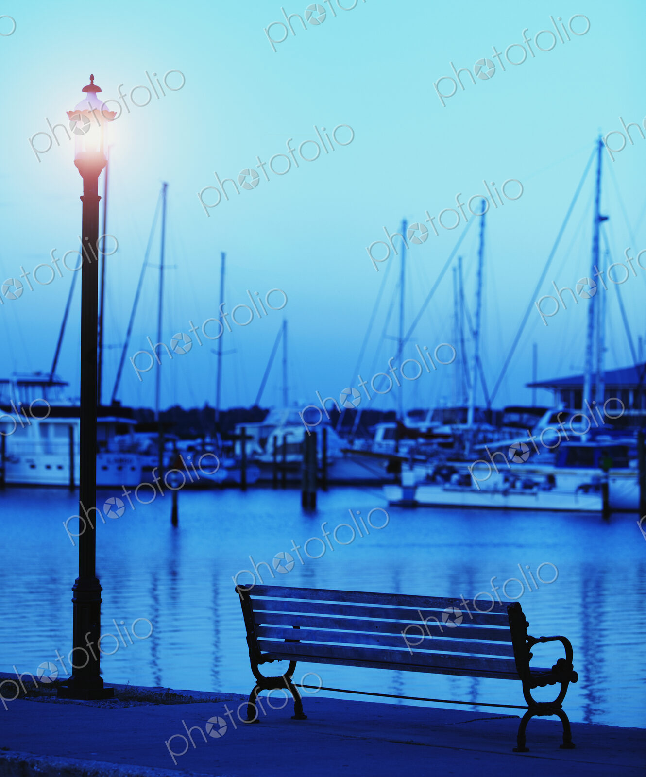 Park Bench Along the Water