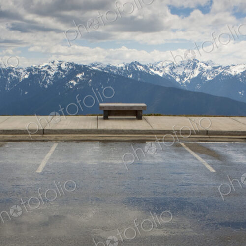 Park bench facing Hurricane Ridge, Olympic National Park, Port Angeles, Washington,… Park bench facing Hurricane Ridge, Olympic National Park, Port Angeles, Washington,…