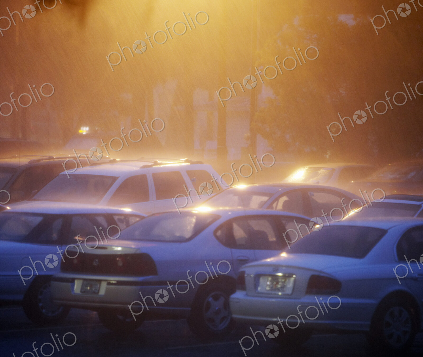 Parked Cars in a Rainstorm