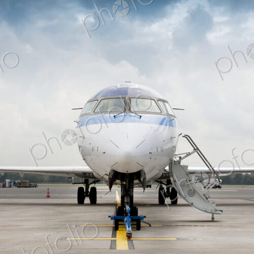 Parked Jet Airplane