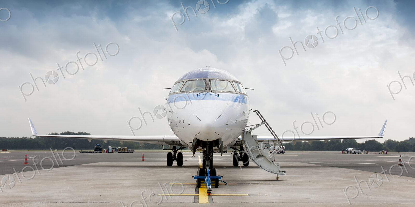 Parked Jet Airplane