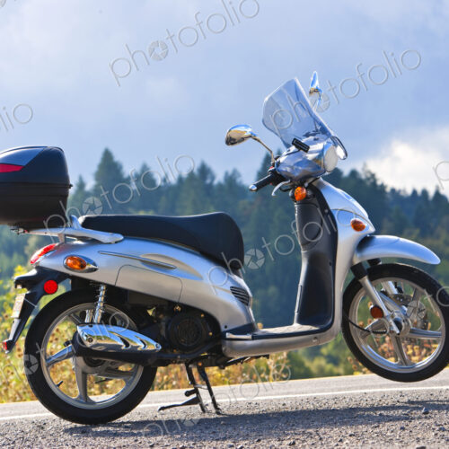 Parked Motor Scooter