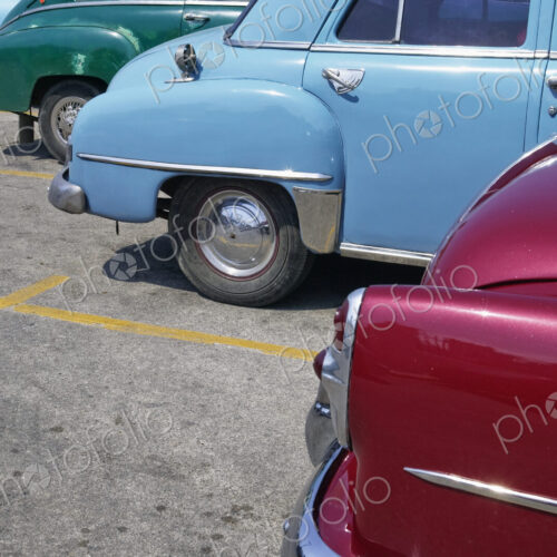 Parked Vintage American Cars Parked Vintage American Cars