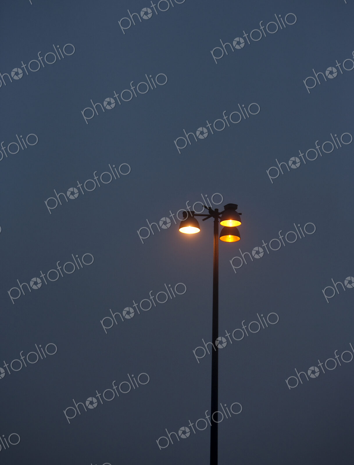 Parking Lot Lights at Dusk