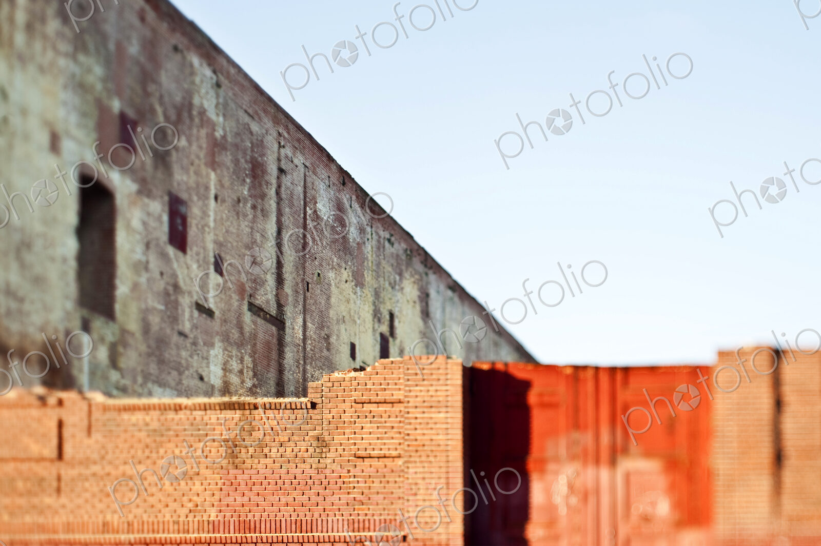 Partial Brick Wall and Doors