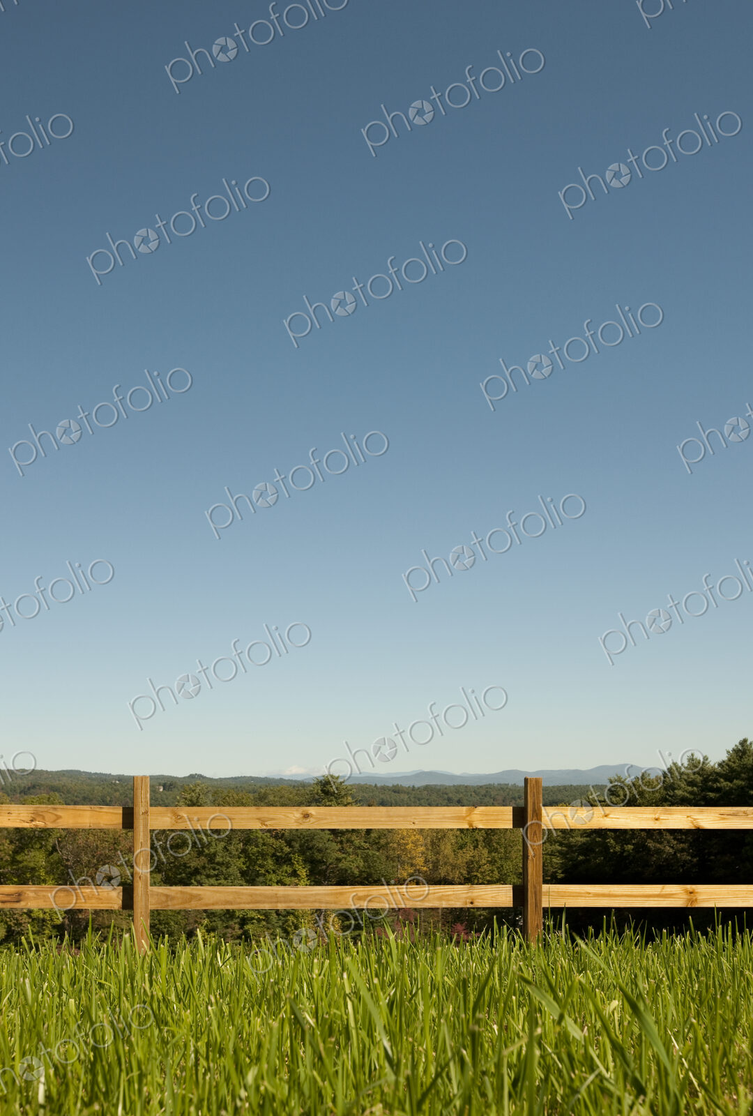 Pasture Fence and Grass in Mountains