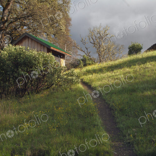 Path on rural hill Path on rural hill