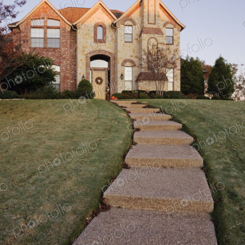 Pathway to Large Home on Hillside