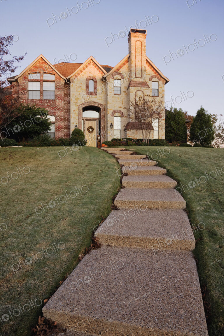 Pathway to Large Home on Hillside