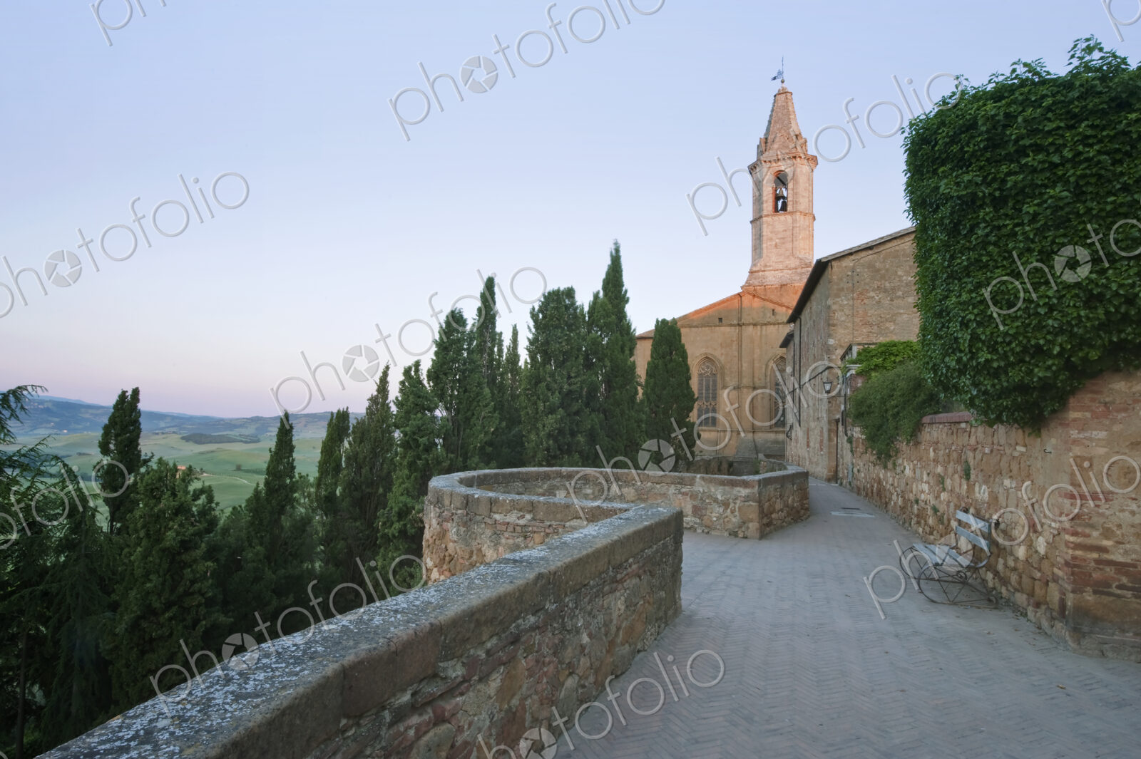 Pienza Cathedral at Dawn