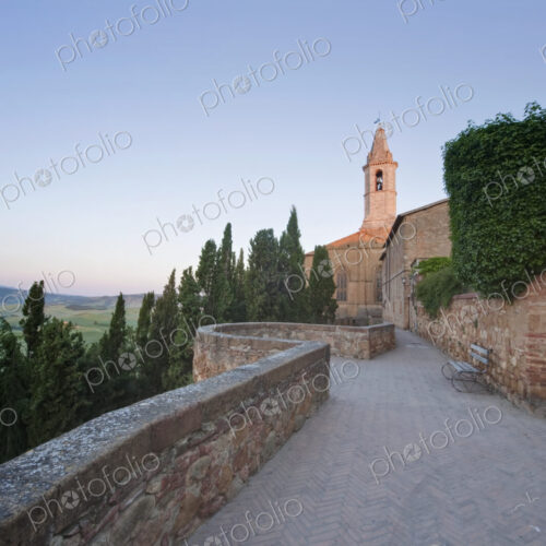 Pienza Cathedral at Dawn