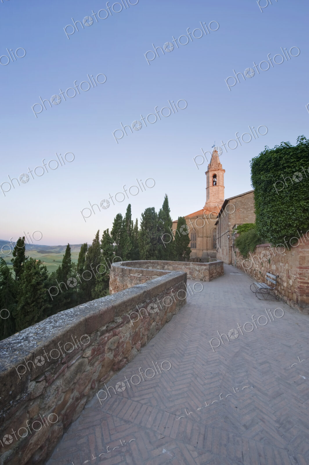 Pienza Cathedral at Dawn