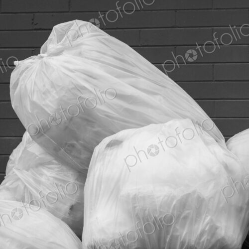 Pile of plastic bags for recycling