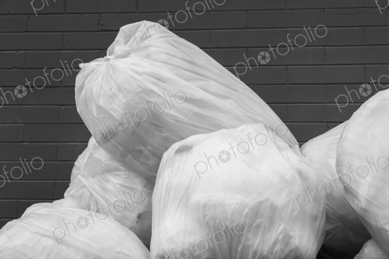 Pile of plastic bags for recycling