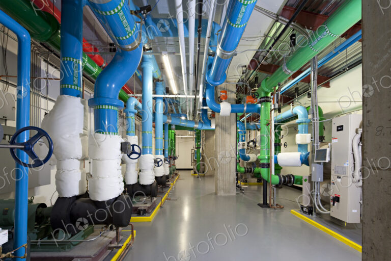 Pipe infrastructure in biotech laboratory