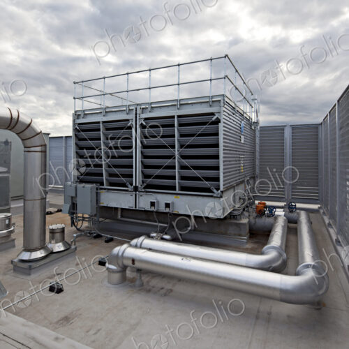 Pipe infrastructure on roof of building Pipe infrastructure on roof of building