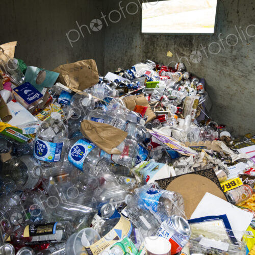 Plastic products in recycling bin, Port Angeles, WA USA Plastic products in recycling bin, Port Angeles, WA USA