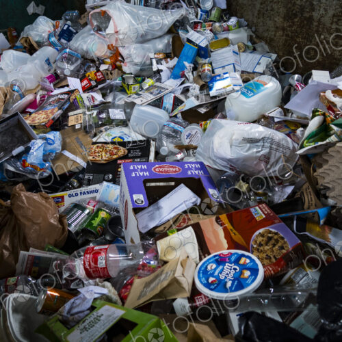 Plastic products in recycling bin, Port Angeles, WA USA Plastic products in recycling bin, Port Angeles, WA USA