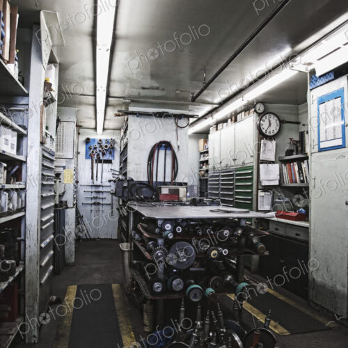 Pneumatic Tools in a Machine Shop